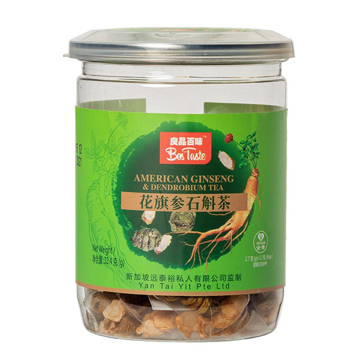 American Ginseng and Dendrobium Tea (Hua Qi Shen Shi Fu Cha) - 1 BOT